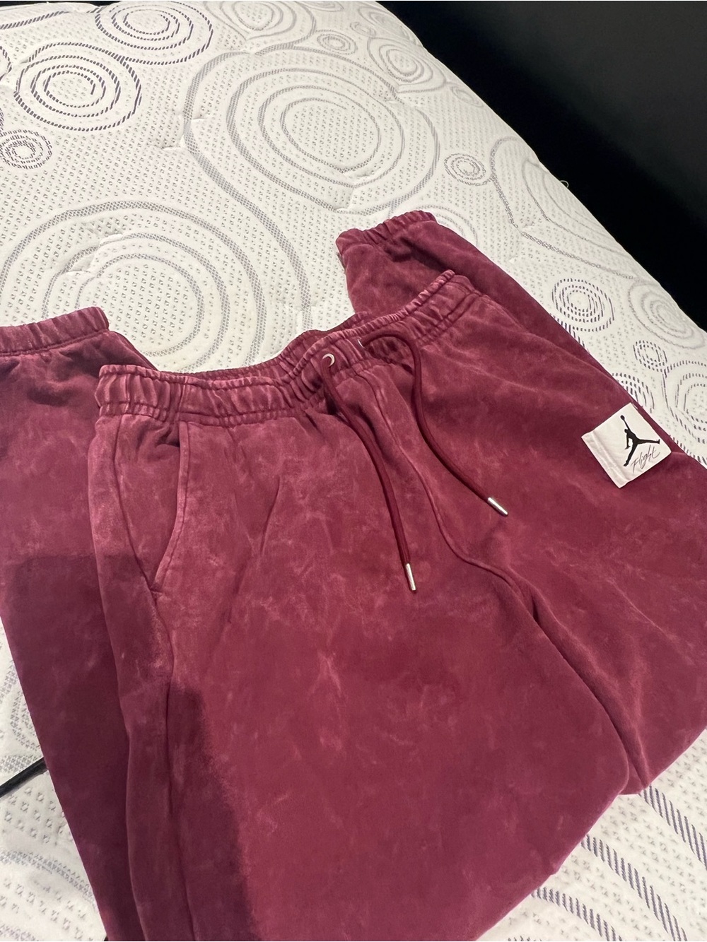 Jordan mens Burgundy Jogger Bottoms